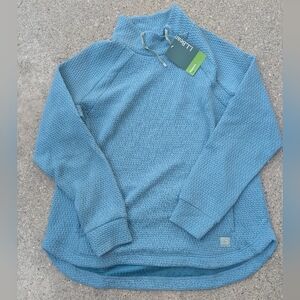 Nwt Womens L.L.Bean Ridgeknit Crossneck Blue Pullover  Size XL